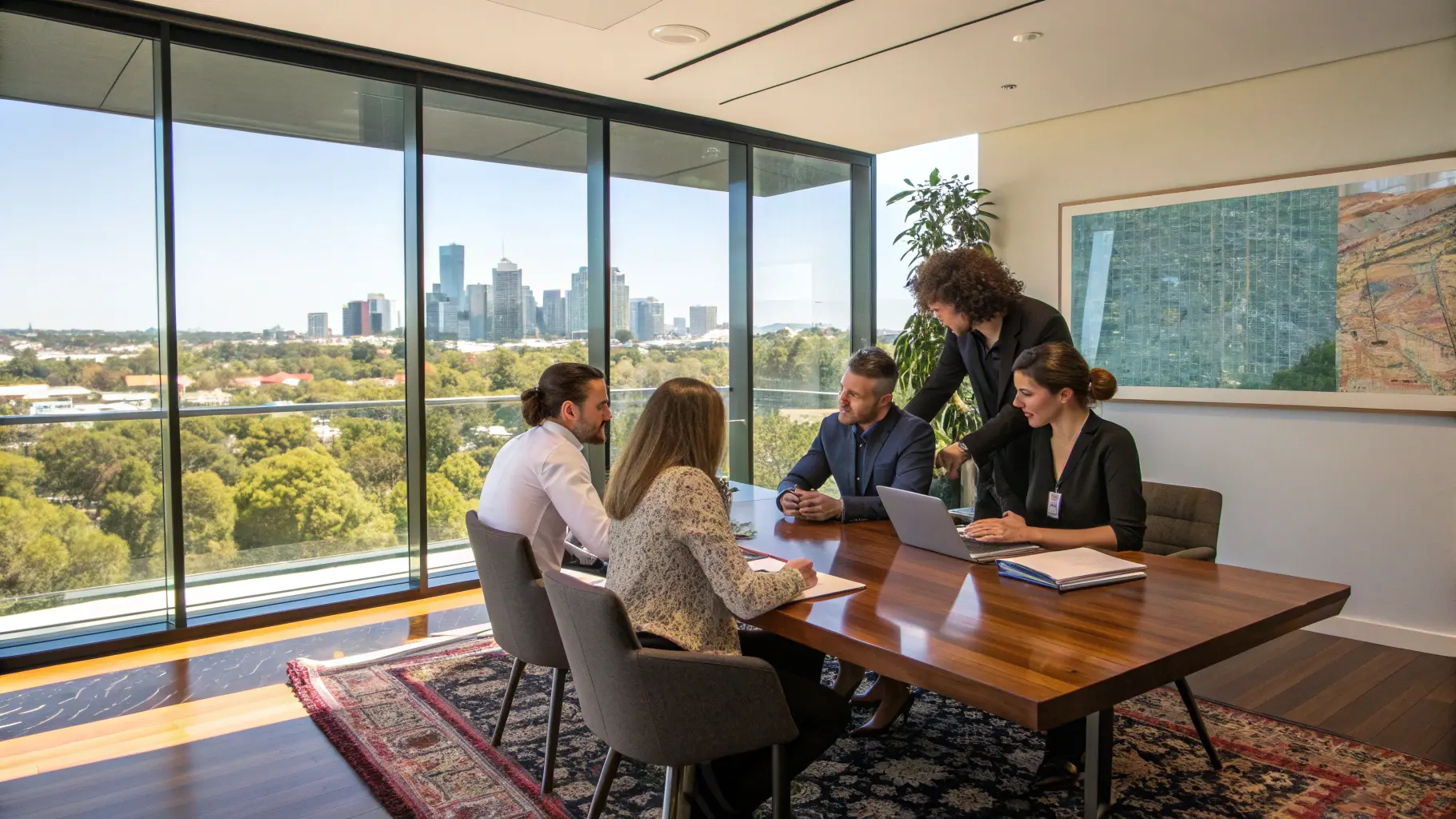 Executive meeting illustrating conflict resolution strategies