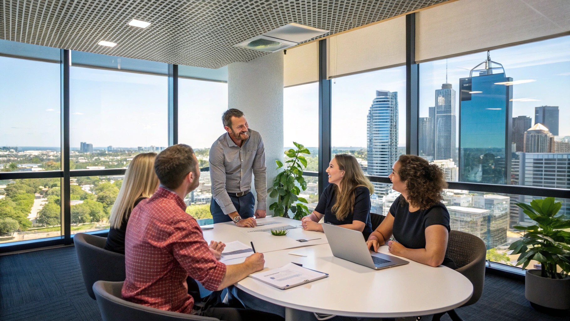 Perth construction team reviewing procurement strategy