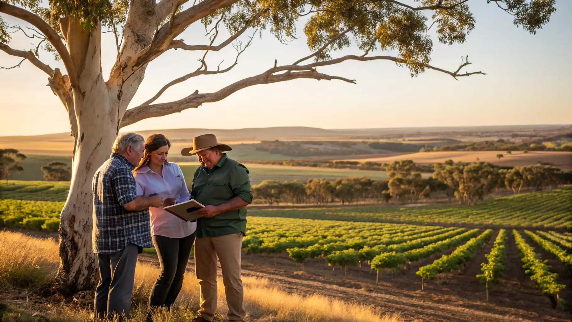 Family business leaders in WA discussing succession planning